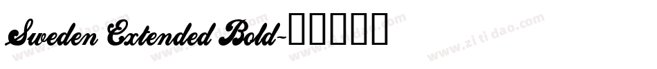 Sweden Extended Bold字体转换